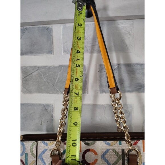 Calvin Klein Serafina Purse Tote Cherub White Multi One Size Allover Monogram - Picture 14 of 15